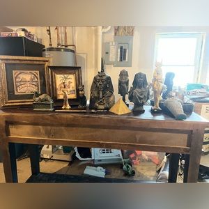 Collection of Egyptian decor. Some bought in the states others from Egypt.